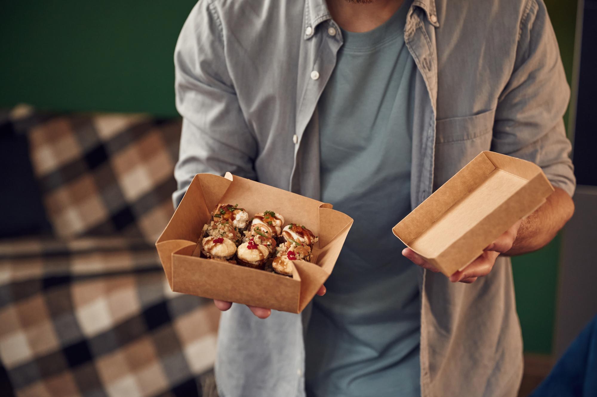 boxed one-time package ready for pickup